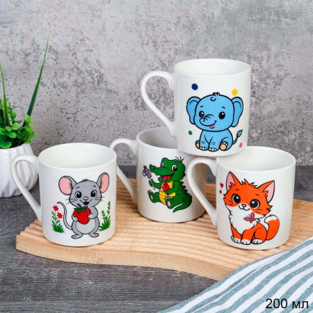 Кружка 200 мл Детство / WS-2025 4 вида