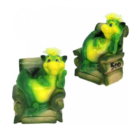 Копилка Дракон в денежном кресле