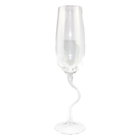 Бокал для шампанского 180мл 6шт изогнутая нога 100/2 гладь гор.отрезка БС 6403