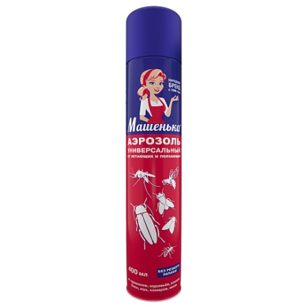 1007854 Средство инсектицидное Машенька аэрозоль универсальный от ползающих и летающих насекомых (400мл)