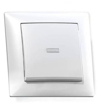 Выключатель СЕЛЕНА СУ 1 кл. 10 А бел. АБС-пластик С110-378