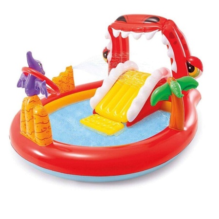 Игровой центр 196х170х107см "Веселый Дино" с горкой  Intex
