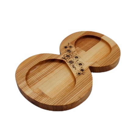 Менажница 25х16,5*2см ДомВуд с гравировкой Ясень Я218