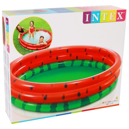 Бассейн детский надувной Intex,168х38см "Арбуз" 581л, от 2 лет, уп.6