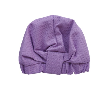 Чалма для бани женская ДомВелл вафелька сиреневая