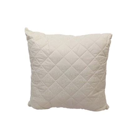 Подушка 70х70 Лебяжий пух (чехол п/э 70, стеганный, кант, пакет) ДомВелл 