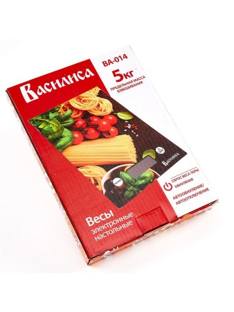 Весы настольные электронные ВАСИЛИСА ВА-014 "Итальянская кухня": 5 кг, стекло