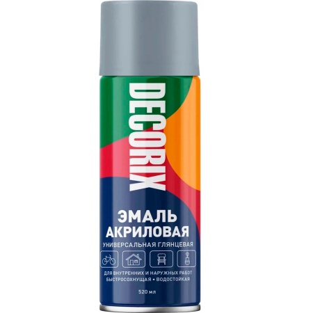 Эмаль аэрозольная универсальная DECORIX, 520, светло-серый