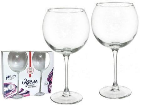 Бокал для вина 650мл 2шт "Эдем" 