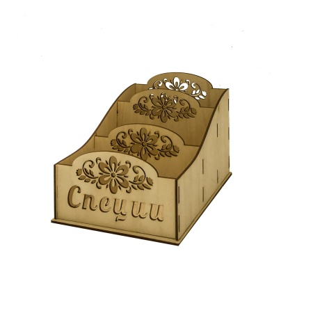 Ящик для специй 24,6х15,5х12,5см ДомВуд Экошпон Ф22