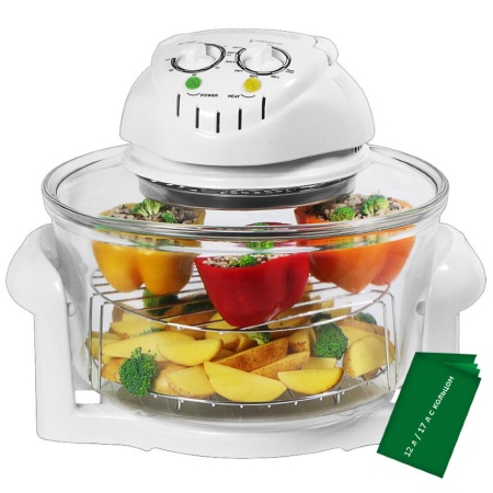 Аэрогриль FIRST Мощность: 1400 Вт.Объем: 12 л / 17 л с кольцом.Таймер 60 мин. White