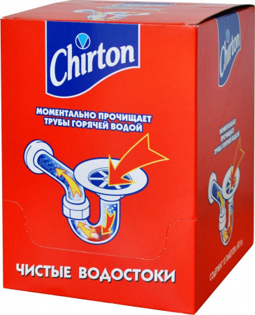 Средство от засоров 80г Чиртон для прочистки труб горячей водой