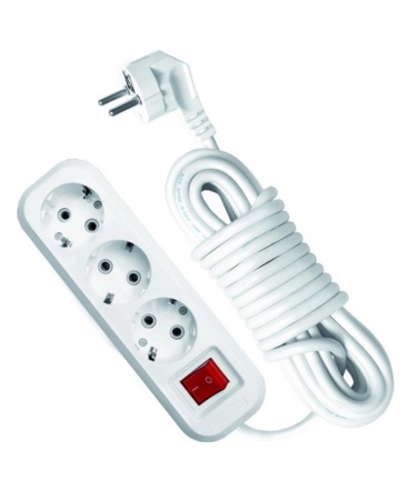 Удлинитель 5м ПРЕМИУМ У10-003 16А 3 гн ПВС 3х1,5 с/з с кнопкой (термоусадка)