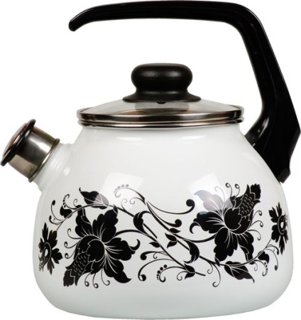 Чайник 3,0л эмал сф. со св. "Tango", белосн., 1RC12