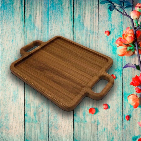 Доска для подачи с ручками  33х25х2мсм ДомВуд  Дуб Д100