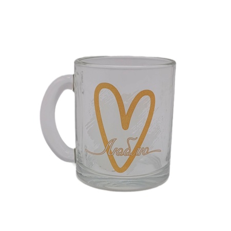 Кружка 320мл Чайная ЛЮБЛЮ 