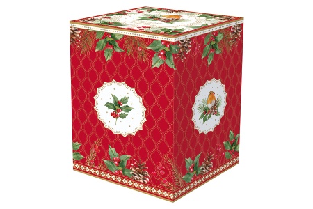 Банка 11см, h 16см "Рождественские ягоды" в подарочной упаковке.