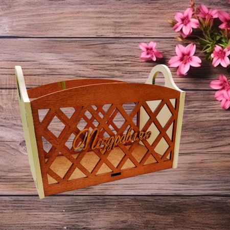 Корзинка декоративная с топпером 12*21,8*15,6см ДомВуд Экошпон Ф83/Д83