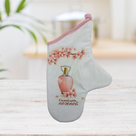 Набор для кухни 2пр Варежка 35*22+Прихватка 18*22 ДомВелл Самой нежной (верх-100%пэ,низ-100%хл.)