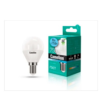 Лампа светодиодная Camelion LED8-G45/845/E14 8Вт 220В