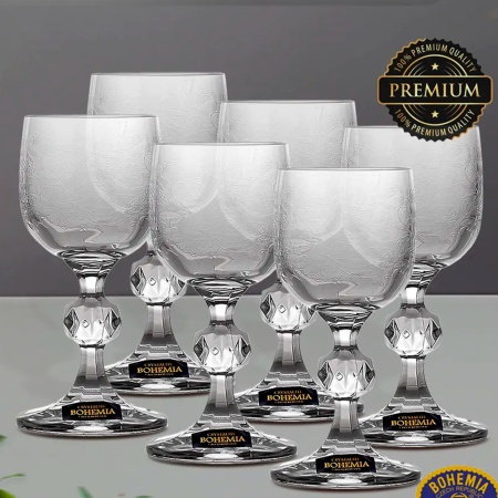 Набор рюмок 6шт 50мл Клаудия AS Crystal Claudie Golden Rim