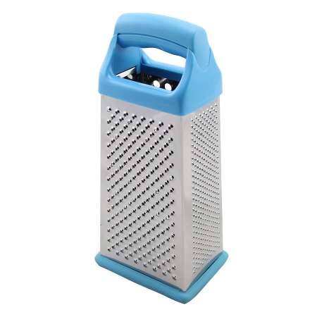 Терка 4 грани, 20см, пластиковая ручка, нержавеющая сталь