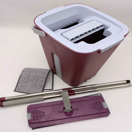 Ведро 8л с вертикальным отжимом и шваброй РД11297