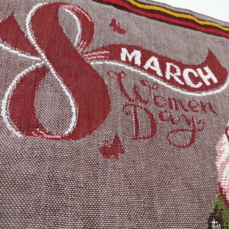 Полотенце 35х75см, 8 Марта стеганая, хлопок