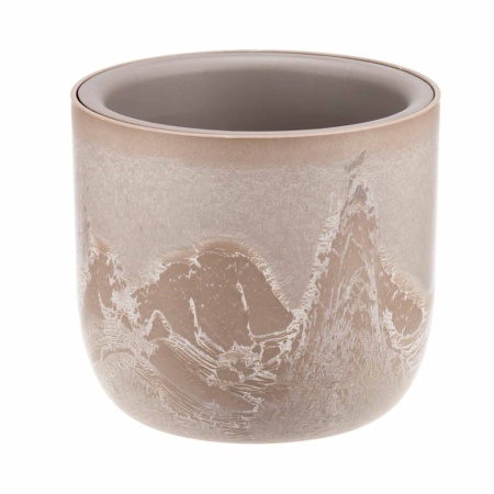 Кашпо МИКРИТ D280мм 7,8л со вставкой бежевый слайн