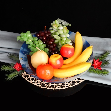 Блюдо глубокое 33см высота 5 см S302013W Z131 GRAY "УПАКУЙ САМ" Новогоднее