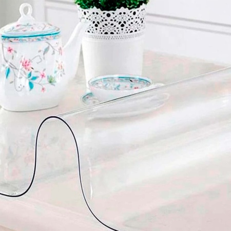 Клеенка силиконовая прозрачная Dekorelle 0,9х20м, толщина 0,8мм (цена за 1м)