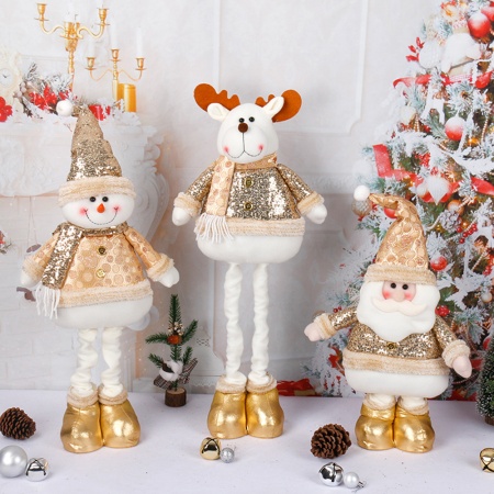 Дед мороз декоративный новогодний  70см, на телескопических ногах 