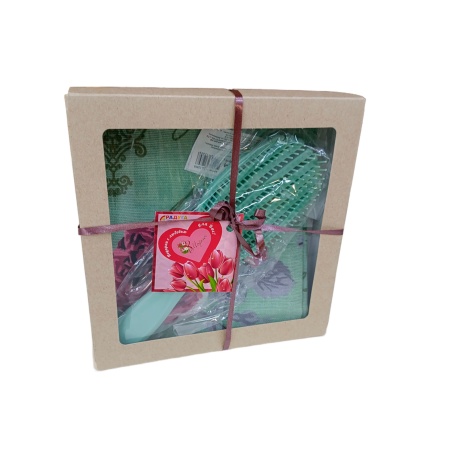 Набор женский №2 Подарок 8 Марта (полотенце, расческа)