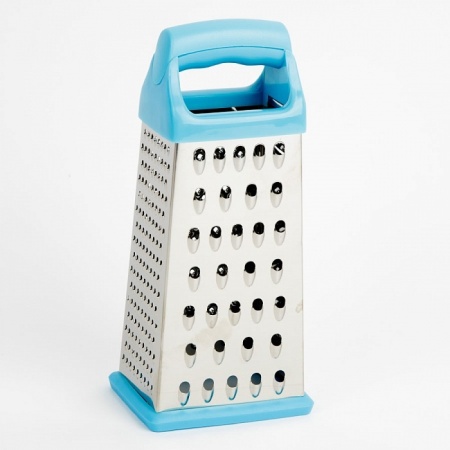 Терка 4 грани, 20см, пластиковая ручка, нержавеющая сталь