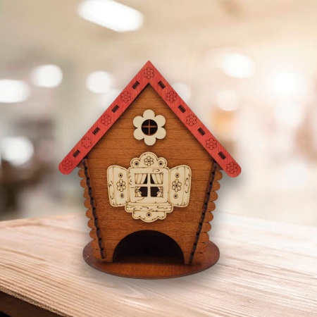 Чайный домик 17х15х19см ДомВуд Избушка Экошпон Ф98/Д98